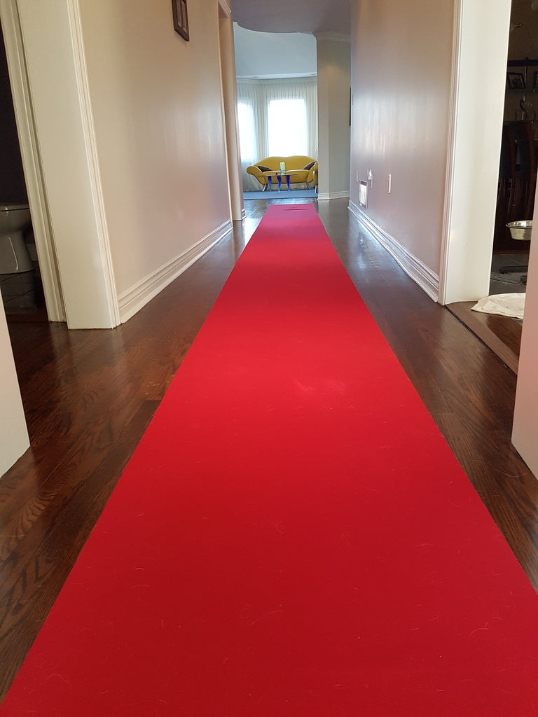 27" x 15' x 1.5mm Red Neoprene Floor Protector Roll - Bulldog Trading inc