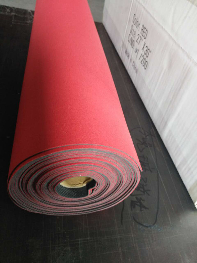 27" x 180' x 1.5mm Red Neoprene Floor Protector Roll - Bulldog Trading inc